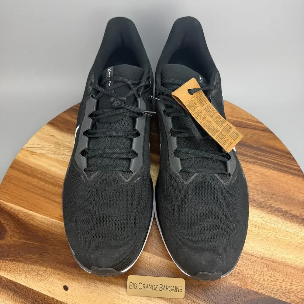 Men's Size 21 Nike Air Zoom Pegasus 41 Black/White Running Shoes HF1536-002